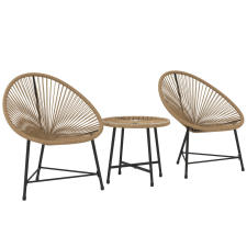 Outsunny Polyrattan kerti bútor, 2 személyes szett kerti bútor