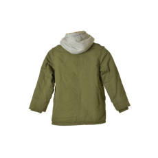 OVS zöld, műszőrme béléses pamut fiú kabát – 122