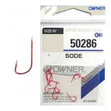  Owner Sode Red 50286 #14 lapkás horog 13 db/csg horog