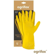  OX-FLOX-Latex védőkesztyű háztartási használatra Ogrifox L Yellow