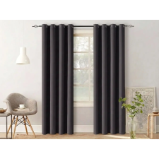  OXFORD LIGHT sötétszürke függöny 140x250 cm Felfüggesztés: Fém gyűrűk lakástextília