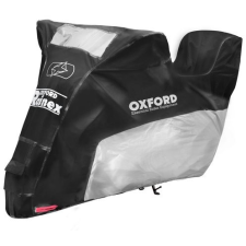 Oxford Rainex csomagtérrel ellátott modell (fekete/ezüst, XL méret) motorponyva