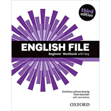 Oxford University Press ENGLISH FILE 3E BEGINNER WB WITH KEY nyelvkönyv, szótár