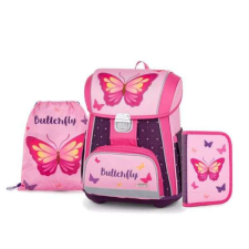 Oxybag Butterfly pink pillangós Prémium anatómiai iskolatáska szett - OXY BAG iskolatáska