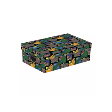 Oxybag Dinó mintás tárolódoboz gyerekszobába 9 cm - Zöld/Mintás (05523) bútor