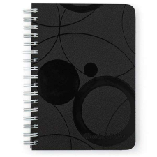 Oxybag spirálos notesz A6 - vonalas - Black & White fekete füzet