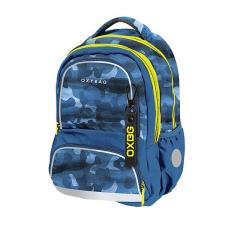 OXYBAG terepmintás anatómiai iskolatáska hátizsák - Camo Blue iskolatáska