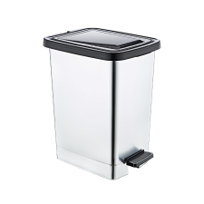 Özer Plastik Fémhatású pedálos szemetes kivehető vödörrel 25L szemetes