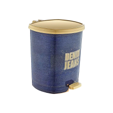 Özer Plastik Műanyag pedálos szemetes Denim Jeans mintás 11L szemetes
