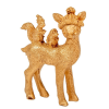  Őzike állatokkal hátán poly arany 8cm