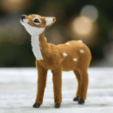  Őzike aranybarna prémium 10cm dekorációs kellék