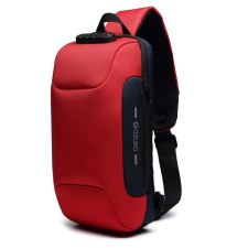 OZUKO biztonsági záras hátizsák (18×10×35 cm)  - Piros hátizsák