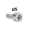 P2R (Motorisé) P2R CHC hatlapfejű belső kulcsnyílású csavar M5 x 25 mm, krómozott (25 darabos csomag) P2R (Motorisé)  Motor alkatrészek Csavarok és alkatrészek