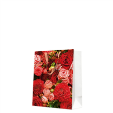 P.W.AGB1026703 Red Bouquet papír ajándéktáska medium 20x25x10cm ajándéktasak