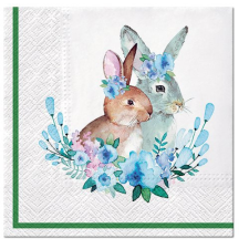P.W.SDL131700 Bunnies with Wreaths papírszalvéta 33x33cm,20db-os papírárú, csomagoló és tárolóeszköz