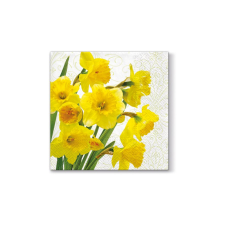  P.W.SDL280000 Yellow Daffodils papírszalvéta 33x33cm,20db-os asztalterítő és szalvéta