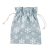 PACK-A-BAG textil zsák pasztellkék, hópehely 14x18 cm