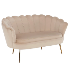  Pad Art-deco stílusban, bézs Velvet anyag/gold chróm-arany, NOBLIN bútor