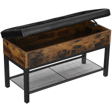  Pad TAYLOR cipőtartóval 70x30 cm, rusztikus barna/fekete bútor