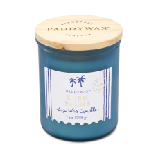 Paddywax COASTAL Lush Palms illatgyertya üvegedényben, fa fedéllel 8oz/226g, gyertya