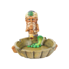Padonio Kígyóbűvölő embert ábrázoló kerámia hamutartó - Barna és zöld színű hamutartó