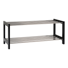 Padova cipőtartó fekete fa, 2 polc in steel 78x34 cm bútor