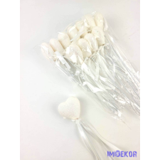  Pálcás szív betűző 12 db/csomag 21 cm - Gl Fehér dekorációs kellék