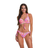 Paloma kiszélesített push-up háromszög bikini, pink jungle 405 XXL