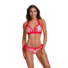 Paloma kiszélesített push-up háromszög bikini, scarlet heat 404 M