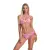  Paloma merevítős cső bikini, pink jungle 906 D kosár XL
