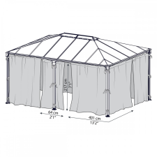 Palram Szúnyogháló Palram Martinique 5000 kerti pavilonhoz kerti bútor