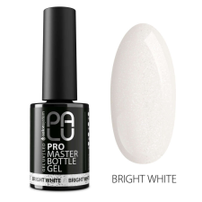 Palu Pro Master Bottle Gel - Bright White (tejfehér csillámokkal) műköröm zselé