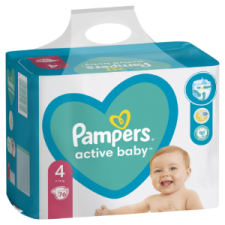 Pampers Active Baby Pelenka, Méret: 4, 76 db, 9kg-14kg pelenka