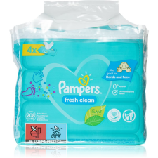 Pampers Fresh Clean finom nedves törlőkendők gyermekeknek az érzékeny bőrre 4x52 db törlőkendő