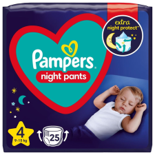 Pampers Night Pants Bugyipelenka, 4-es méret, 25 bugyipelenka, 9kg-15kg pelenka