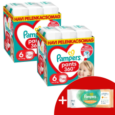 Pampers Pants 2x havi Pelenkacsomag 15kg+ Junior 6 (264db) + Ajándék Törlőkendő pelenka