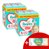 Pampers Premium Care Pants 2 havi Pelenkacsomag 15kg+ Junior 6 (186db) + Ajándék Törlőkendő