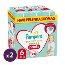 Pampers Premium Care Pants bugyipelenka 6, 15 kg+ HAVI PELENKACSOMAG 186 db pelenka