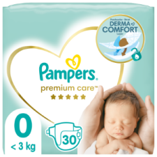 Pampers Premium Care Pelenka, 0 Méret, 30 db, pelenka