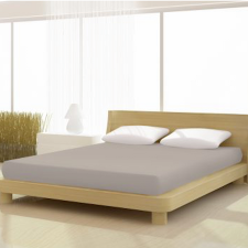 Pamut-elastan classic szafari színű gumis lepedő 180x200 cm-es alacsony matracra lakástextília