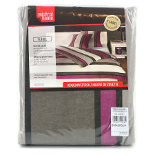  PAMUT-FLANEL PLUS Szürke-Viola 3 részes ágynemű-garnitúra 200x200+2x65x65 cm lakástextília