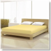  Pamut jersey de luxe krémsárgas színű gumis lepedő 180x200 és 200x200 cm-es matracra krémsárga