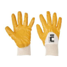 Pamut nitrilbe mártott kesztyű sárga HARRIER 7-es védőkesztyű