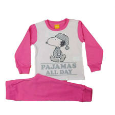 Pamut pizsama Snoopy mintával (92) - pink gyerek hálóing, pizsama