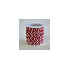  Pamut zsinór, bordó-fehér, átm: 1mm, hossza: 10m dekorációs kellék