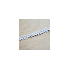  Pamutcsipke fehér, mérete: 11 mm. Az ár egy méterre vonatkozik dekorációs kellék