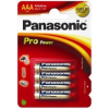 Panasonic 1.5V Alkáli AAA ceruza elem Pro power (4db / csomag) /LR03PPG/4BP/