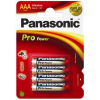 Panasonic 1.5V Alkáli AAA ceruza elem Pro power (4db / csomag)  (LR03PPG/4BP) (LR03PPG/4BP)