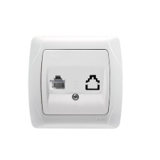 Panasonic Carmen RJ11 CAT3 fali aljzat fehér keret villanyszerelés