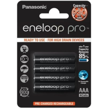 Panasonic Eneloop Pro 900mAh AAA 4 darabos előtöltött akkucsomag univerzális akkumulátor töltő